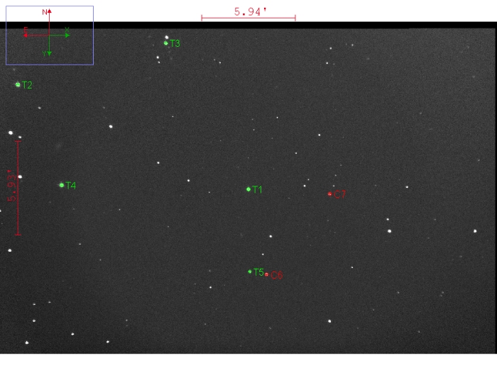 Mapka - TOI-1199, JD 2460378.65689