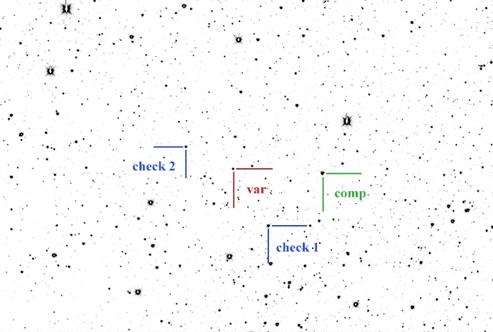Mapka - V1011 Cas, JD 2460892.35008