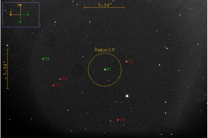 Mapka - TOI-1194, JD 2460364.68623