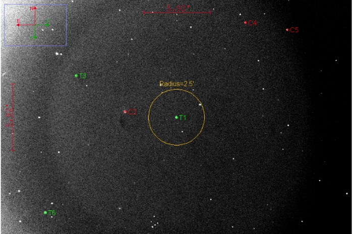 Mapka - TOI-1811, JD 2460362.76600