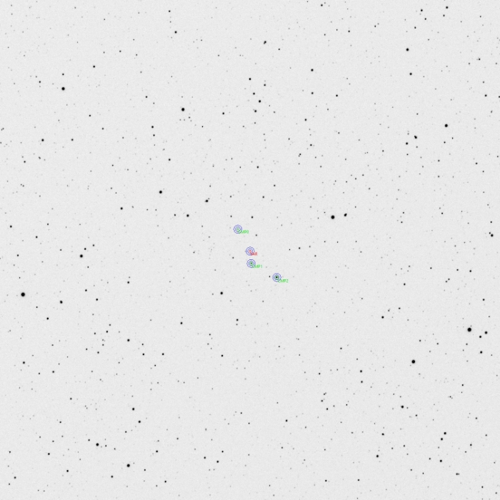 Mapka - V0840 Aur, JD 2461008.36810