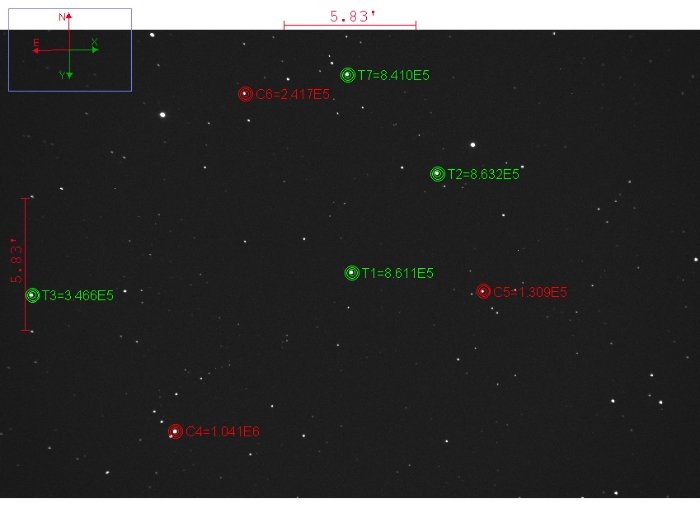 Mapka - TOI-1645, JD 2460967.76250