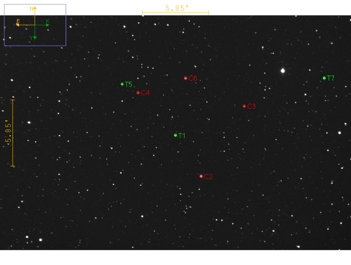 Mapka - TOI-4463 A, JD 2460500.65663