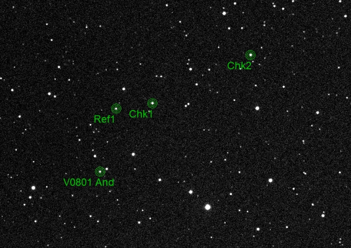 Mapka - V0801 And, JD 2460990.46640