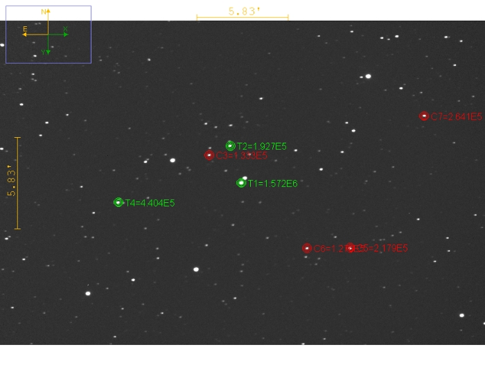 Mapka - TOI 4609.01, JD 2461031.60154