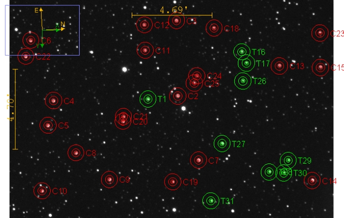 Mapka - TOI 4007.01, JD 2461046.23069