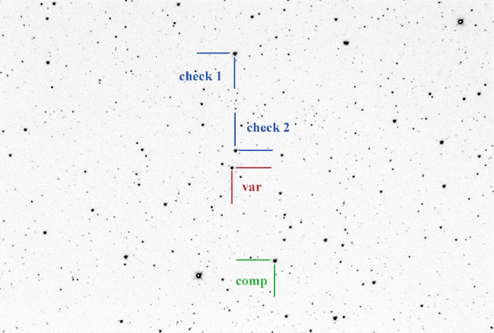 Mapka - V0830 Lyr, JD 2460819.36986