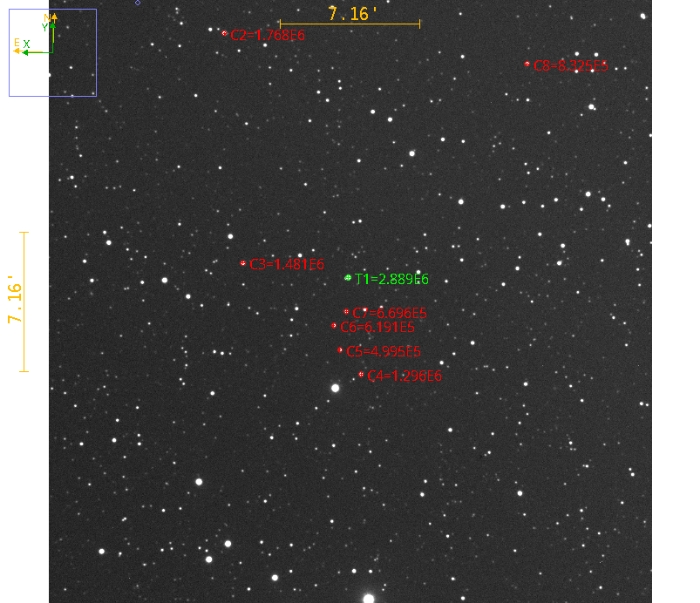 Mapka - TOI-2587 A, JD 2461061.69065