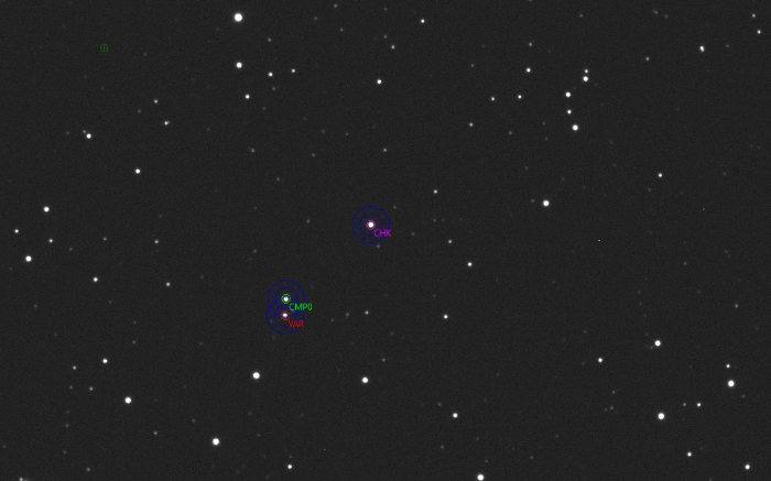 Mapka - WISE J051649.6+160943 Tau, JD 2461023.05476