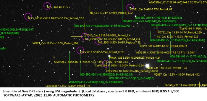 Mapka - V1010 Cas, JD 2461071.19637