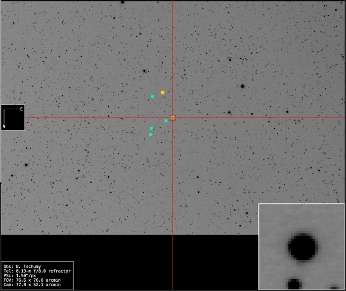 Mapka - V0845 Aur, JD 2461072.54575