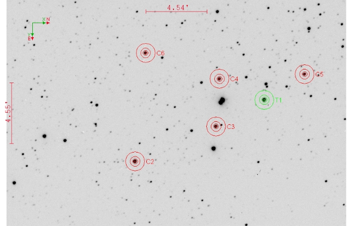 Mapka - TOI 2578.01, JD 2461059.42469