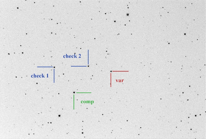 Mapka - VY UMi, JD 2460742.30273