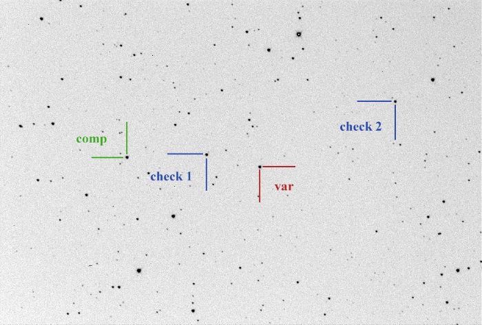 Mapka - VY UMi, JD 2460742.30364