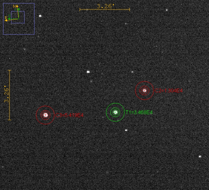 Mapka - TOI-1811, JD 2461090.49958