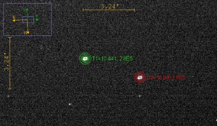 Mapka - XZ Leo, JD 2461107.50722