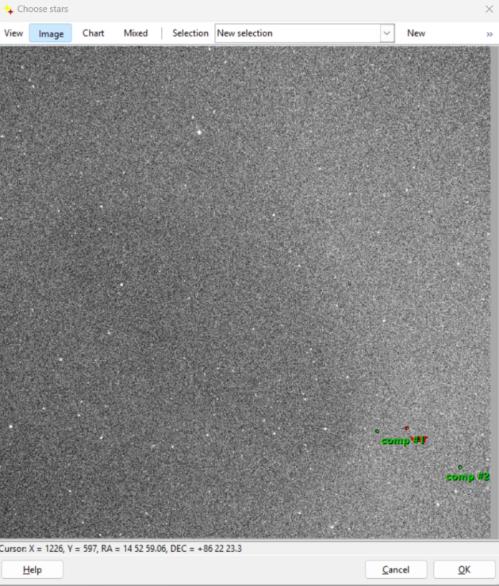 Mapka - RZ UMi, JD 2460852.33856