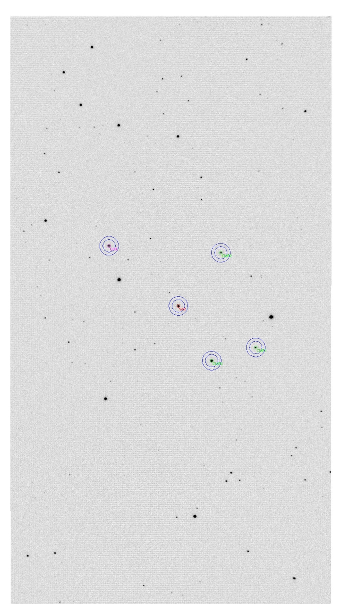 Mapka - RU UMi, JD 2461102.51075