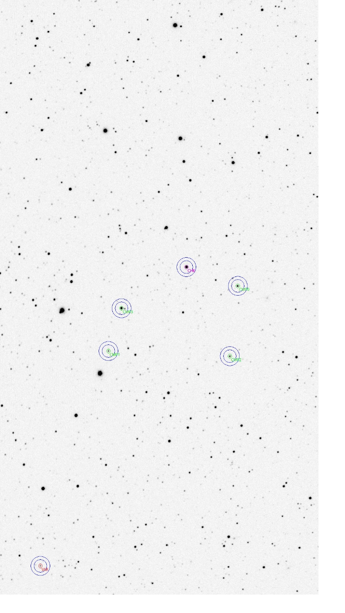 Mapka - NSVS 4158301, JD 2461052.19523