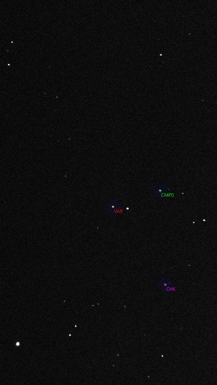 Mapka - V0339 Leo, JD 2461133.42215