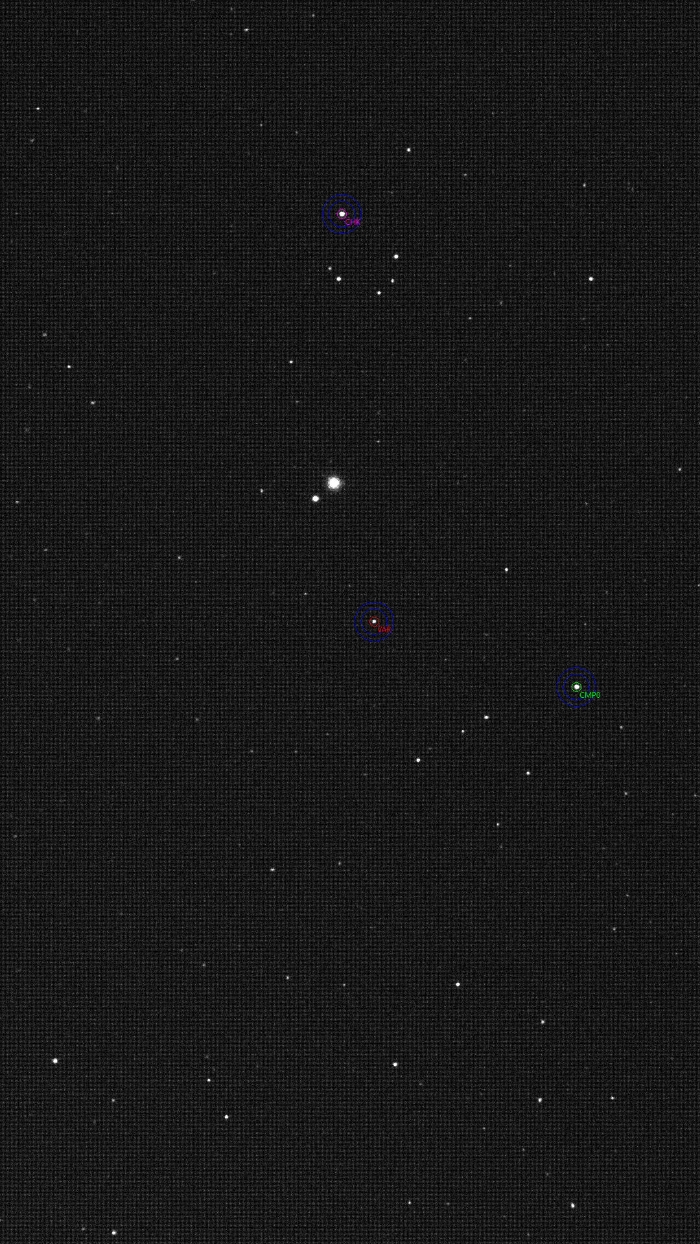 Mapka - RZ Dra, JD 2461134.30715