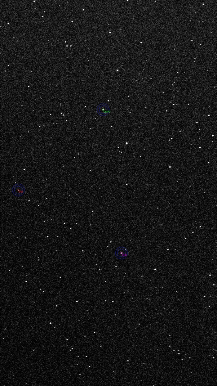 Mapka - V0642 Pup, JD 2461099.35689