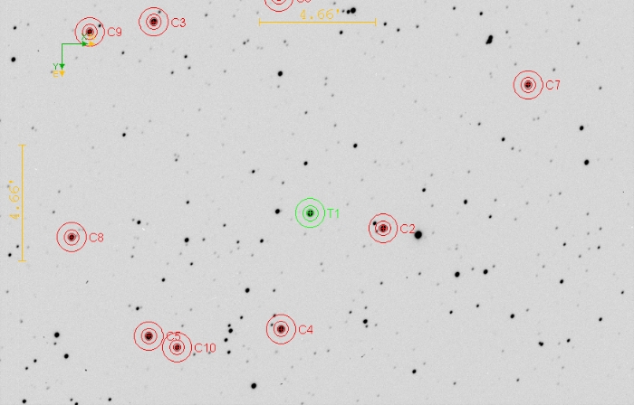 Mapka - TOI-1694, JD 2461109.39205