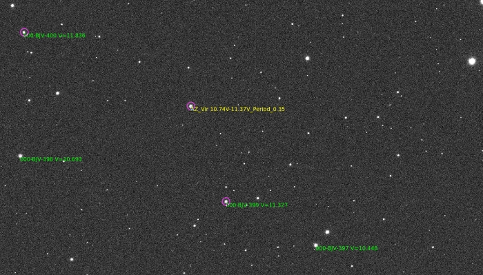 Mapka - AZ Vir, JD 2461148.36981