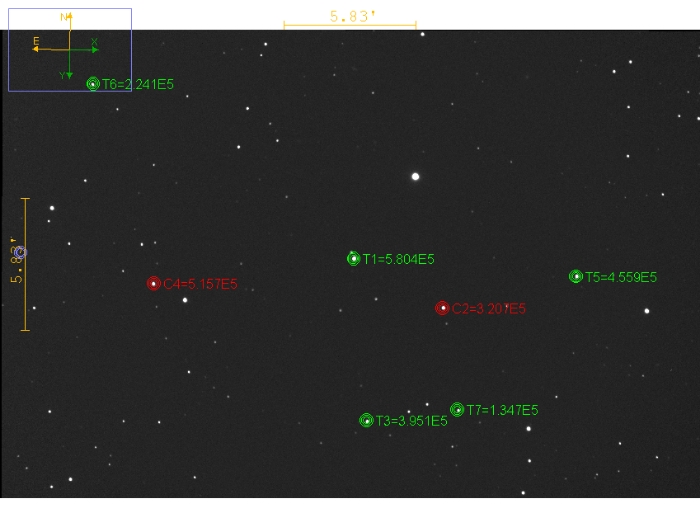 Mapka - TOI-3875, JD 2461146.65805