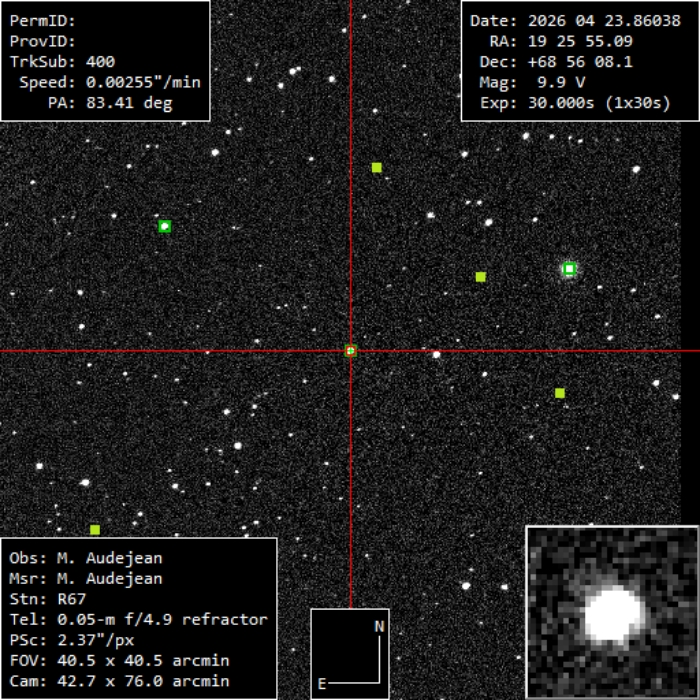 Mapka - UZ Dra, JD 2461154.33532
