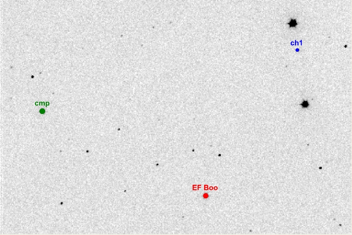 Mapka - EF Boo, JD 2455989.61540