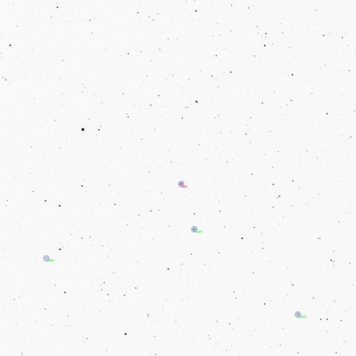 Mapka - V0573 Lyr, JD 2461160.35896