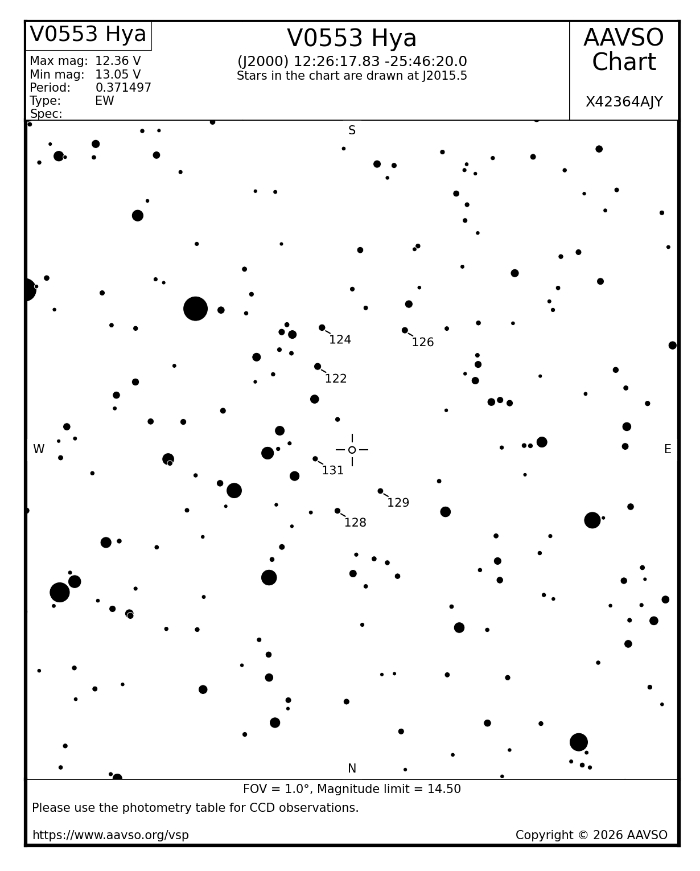 Mapka - V0553 Hya, JD 2461152.04108