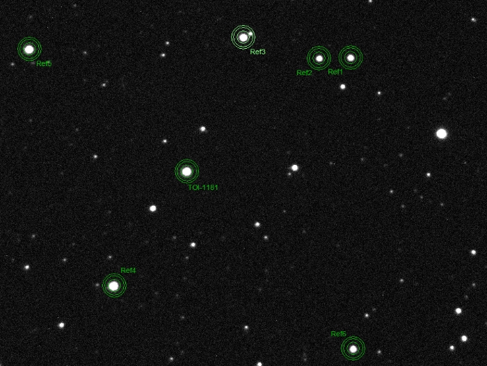 Mapka - TOI-1181, JD 2461193.39975