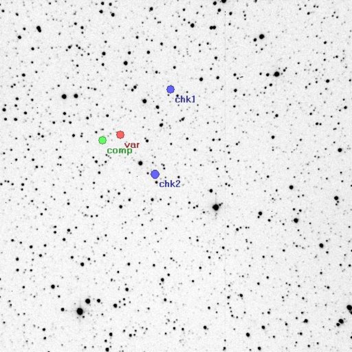 Mapka - V0850 Cyg, JD 2456004.52200