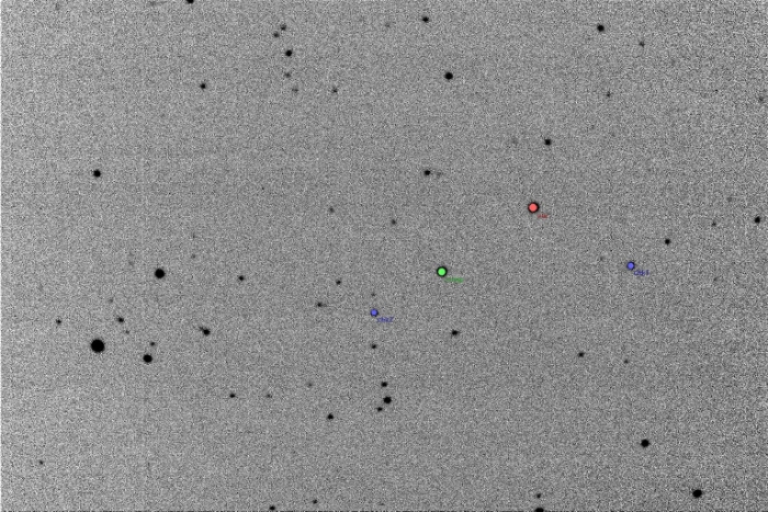 Mapka - EF Dra, JD 2456004.42620
