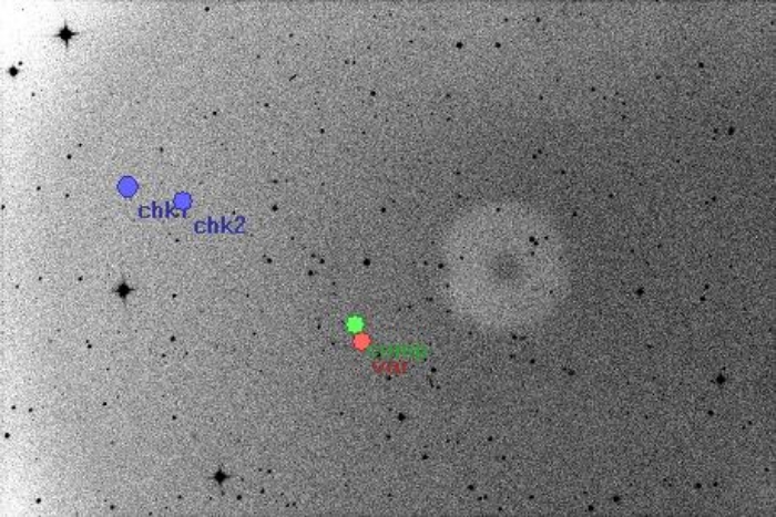 Mapka - MZ Dra, JD 2456007.30536