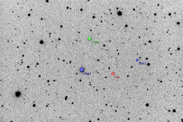 Mapka - V1828 Aql, JD 2456247.19204