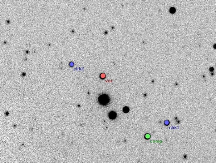 Mapka - HX UMa, JD 2456013.29385