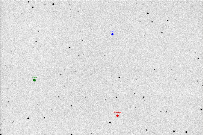 Mapka - FO Hya, JD 2456015.27976