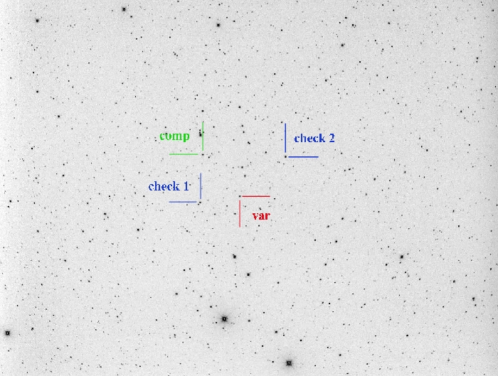 Mapka - V0658 Lyr, JD 2458747.27383