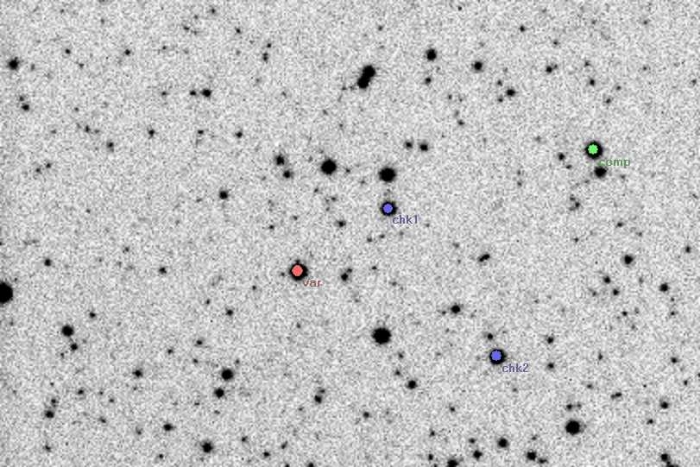 Mapka - V0785 Cas, JD 2454019.28356