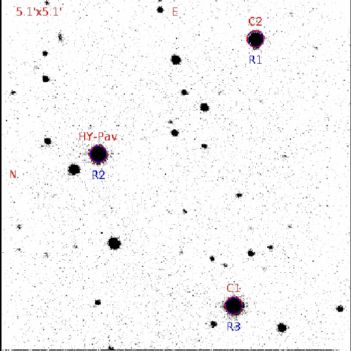 Mapka - HY Pav, JD 2458225.82103