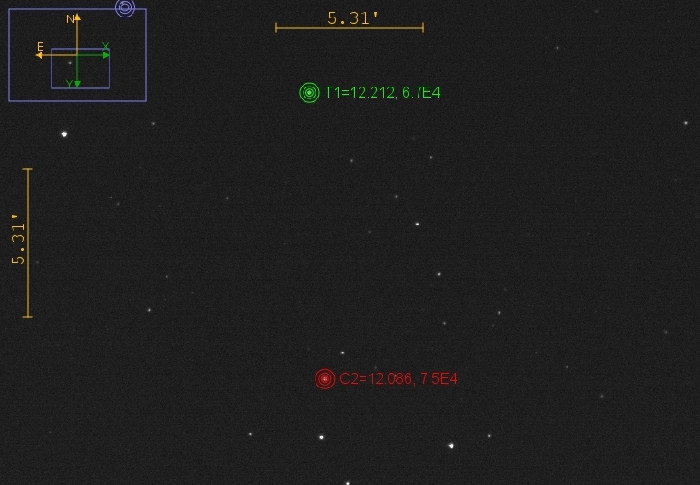 Mapka - NSVS 5207107, JD 2461288.29211