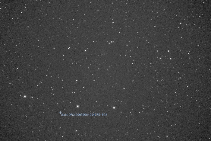 Mapka - Gaia DR3 256596640645751552, JD 2460716.06107