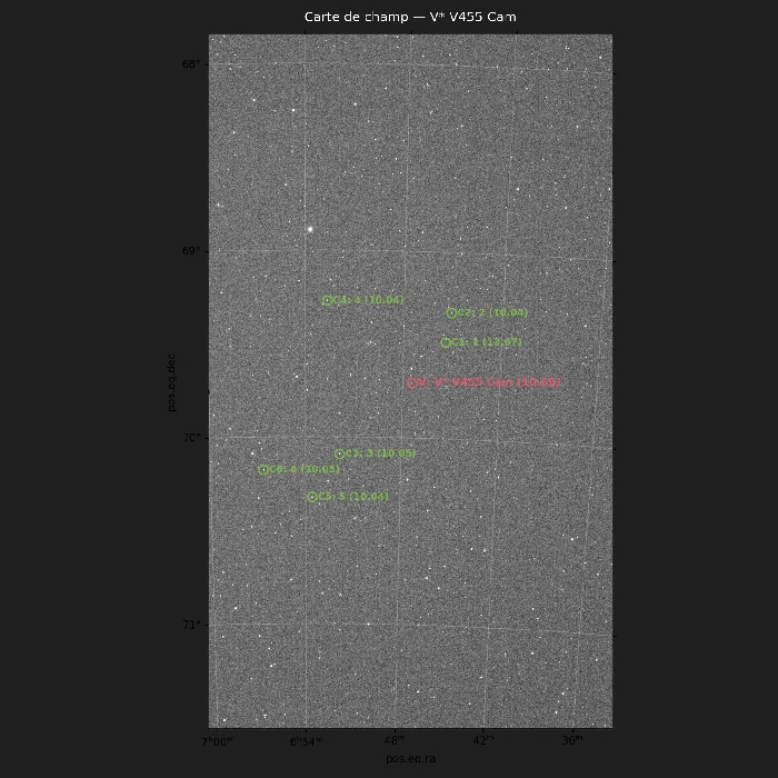 Mapka - V0455 Cam, JD 2461309.53232