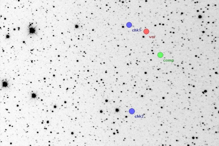 Mapka - V2240 Cyg, JD 2455161.17963