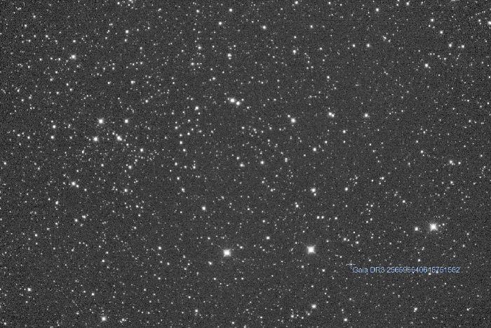Mapka - Gaia DR3 256596640645751552, JD 2461026.08709