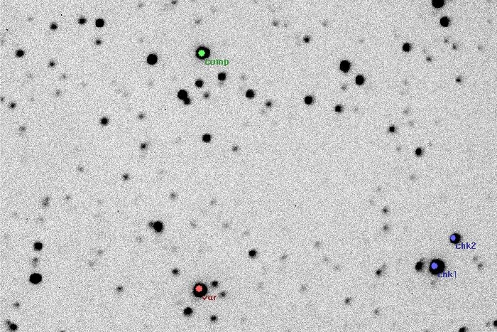 Mapka - V0381 Cas, JD 2455161.43738