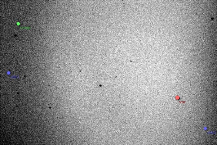 Mapka - V0407 Peg, JD 2455497.29145